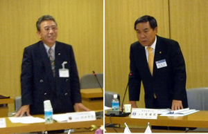 JFCPTAA Chairman Ikeda (left) and KACPTA President Cho