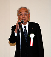Vice President Tamura greeting at Welcome Party